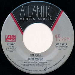 Bette Midler The Rose / When A Man Loves A Woman USED VINYL 7INCH 45 RPM REISSUE