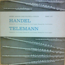 Various / Georg Friedrich Händel / Georg Philipp Telemann Music Minus One Flute Or Violin Vinyl LP USED