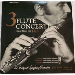 Stuttgart Symphony Orchestra / Emil Kahn / Antonio Vivaldi / Georg Philipp Telemann / Jean-Marie Leclair 3 Flute Concerti (Music Minus One Flute) Viny