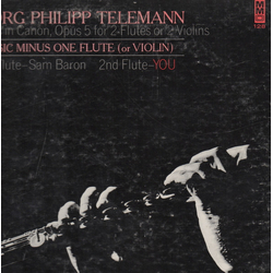 Georg Philipp Telemann / Samuel Baron Six Sonatas In Canon For 2 Flutes Or 2 Violons Vinyl LP USED
