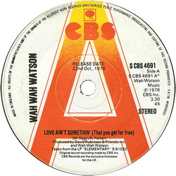 Melvin "Wah Wah" Watson Love Ain't Somethin' /  Bubbles USED VINYL 7INCH SINGLE 45 RPM PROMO