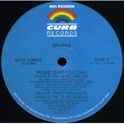 Sparks Music That You Can Dance To USED VINYL 12INCH 33 S RPM