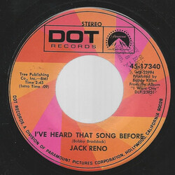 Jack Reno I've Heard That Song Before USED VINYL 7INCH 45 RPM SINGLE