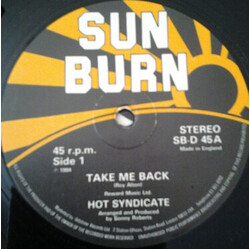 Hot Syndicate Take Me Back / Ride On Vinyl 12" USED