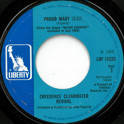 Creedence Clearwater Revival Proud Mary Vinyl 7" USED