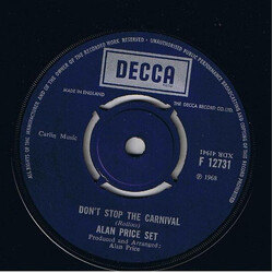The Alan Price Set Don't Stop The Carnival VINYL 7" USED
