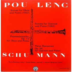 Francis Poulenc / Robert Schumann / Harry Shulman / David Weber (7) / Harriet Wingreen Sonata For Oboe And Piano / Sonata For Clarinet And Piano / Pha