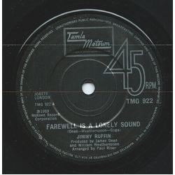 Jimmy Ruffin Farewell Is A Lonely Sound Vinyl 7" USED