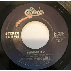 Ronnie McDowell Personally USED VINYL 7INCH 45 RPM STYRENE