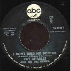Ray Charles And His Orchestra I Don't Need No Doctor USED VINYL 7INCH 45 RPM SINGLE REISSUE UNOFFICIAL RELEASE
