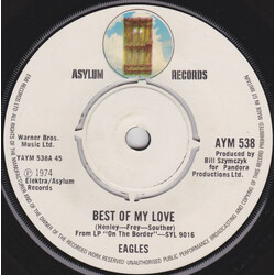 Eagles Best Of My Love USED VINYL 7INCH 45 RPM SINGLE