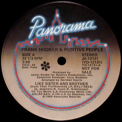Frank Hooker & Positive People Like Sister And Brother / Devotion USED VINYL 12INCH 33 S RPM PROMO