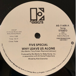 Five Special Why Leave Us Alone USED VINYL 12INCH 33 S RPM PROMO