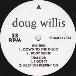 Doug Willis Down To The Disco USED VINYL 12INCH 33 S RPM PROMO