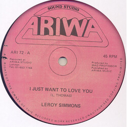 Leroy Simmonds I Just Want To Love You USED VINYL 12INCH 45 RPM