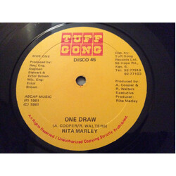 Rita Marley One Draw / The Beauty Of God's Plan USED VINYL 12INCH 45 RPM