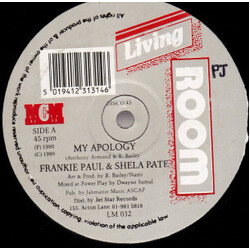 Frankie Paul / Sheila Pate My Apology USED VINYL 12INCH 45 RPM
