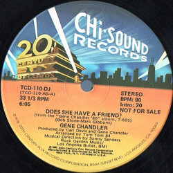 Gene Chandler Does She Have A Friend? USED VINYL 12INCH 33 S RPM PROMO