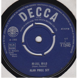 The Alan Price Set Hi-Lili, Hi-Lo Vinyl 7" USED