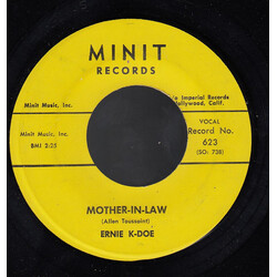 Ernie K-Doe Mother-In-Law / Wanted, $10,000.00 Reward USED VINYL 7INCH SINGLE 45 RPM