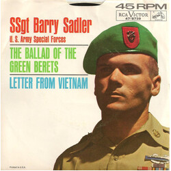 Barry Sadler The Ballad Of The Green Berets USED VINYL 7INCH 45 RPM SINGLE