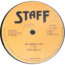 Pat Kelly My Mona Lisa USED VINYL 12INCH 45 RPM SINGLE
