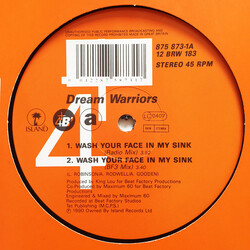 Dream Warriors Wash Your Face In My Sink USED VINYL 12INCH 45 RPM SINGLE STEREO