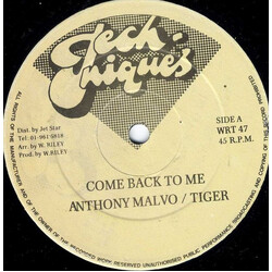 Anthony Malvo / Tiger Come Back To Me USED VINYL 12INCH 45 RPM