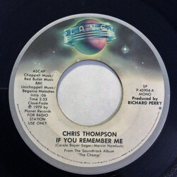 Chris Thompson If You Remember Me USED VINYL 7INCH 45 RPM SINGLE PROMO STEREO MONO