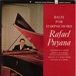 Johann Sebastian Bach / Rafael Puyana Bach For Harpsichord Vinyl LP USED