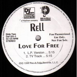 Rell Love For Free USED VINYL 12INCH PROMO