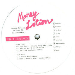 DJ Roctakon Money Lotion Volume 1 USED VINYL 12INCH 33 S RPM UNOFFICIAL RELEASE