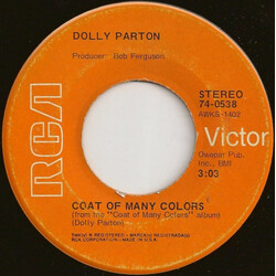 Dolly Parton Coat Of Many Colors USED VINYL 7INCH 45 RPM SINGLE STEREO