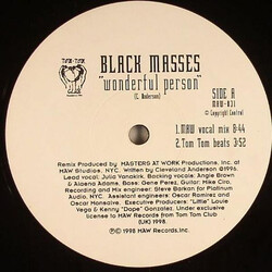 Black Masses Wonderful Person USED VINYL 12INCH 33 S RPM PROMO
