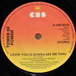 Tower Of Power Lovin' You Is Gonna See Me Thru USED VINYL 7INCH 45 RPM