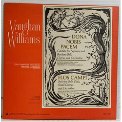 Ralph Vaughan Williams / Utah Symphony Orchestra / Maurice de Abravanel Dona Nobis Pacem, Flos Campi Vinyl LP USED