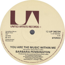 Barbara Pennington You Are The Music Within Me USED VINYL 12INCH 45 RPM