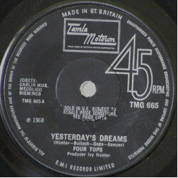 Four Tops Yesterday's Dreams USED VINYL 7INCH 45 RPM SINGLE