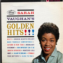 Sarah Vaughan Sarah Vaughan's Golden Hits Vinyl LP USED