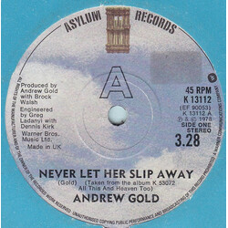 Andrew Gold Never Let Her Slip Away VINYL 7" USED