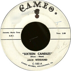 Jack Weigand Sixteen Candles USED VINYL 7INCH 45 RPM