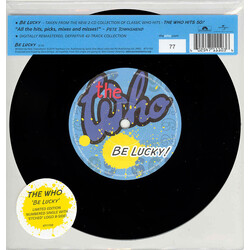 The Who Be Lucky USED VINYL 7INCH 45 RPM SINGLE SIDED RECORD STORE DAY SINGLE ETCHED LIMITED EDITION NUMBERED