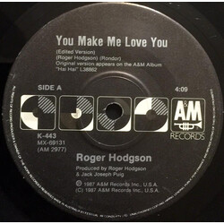 Roger Hodgson You Make Me Love You USED VINYL 7INCH SINGLE