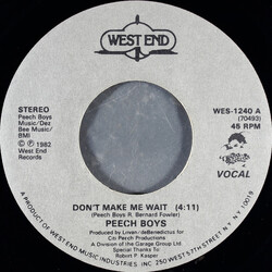 Peech Boys Don't Make Me Wait VINYL 7" USED
