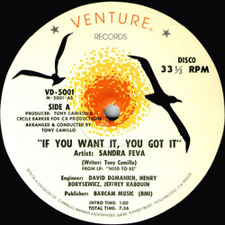 Sandra Feva If You Want It, You Got It VINYL 12" USED