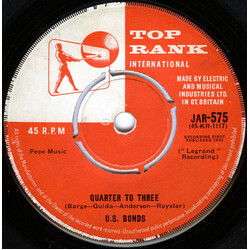 Gary U.S. Bonds Quarter To Three USED VINYL 7INCH 45 RPM SINGLE REPRESS
