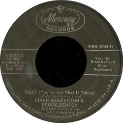 Dinah Washington / Brook Benton Baby (You've Got What It Takes) / I Do USED VINYL 7INCH 45 RPM SINGLE