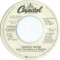 Ebonee Webb Are You Really Ready Vinyl 7" USED