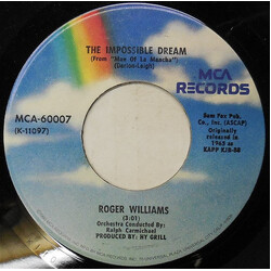 Roger Williams (2) The Impossible Dream USED VINYL 7INCH 45 RPM SINGLE REISSUE