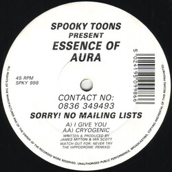 Essence Of Aura I Give You / Cryogenic USED VINYL 12INCH 45 RPM